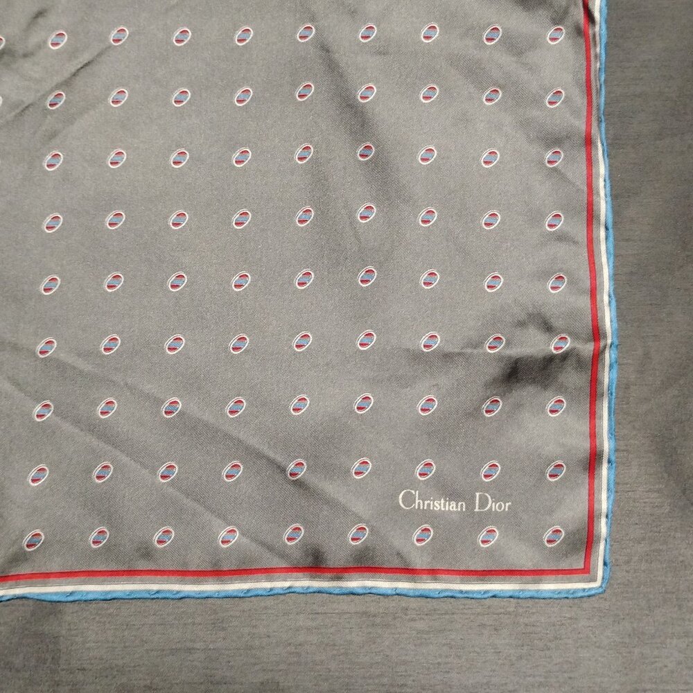 ❤️2 CHRISTIAN DIOR Pocket Square Bandana Luxurious Silk Scarf - Picture 6 of 8